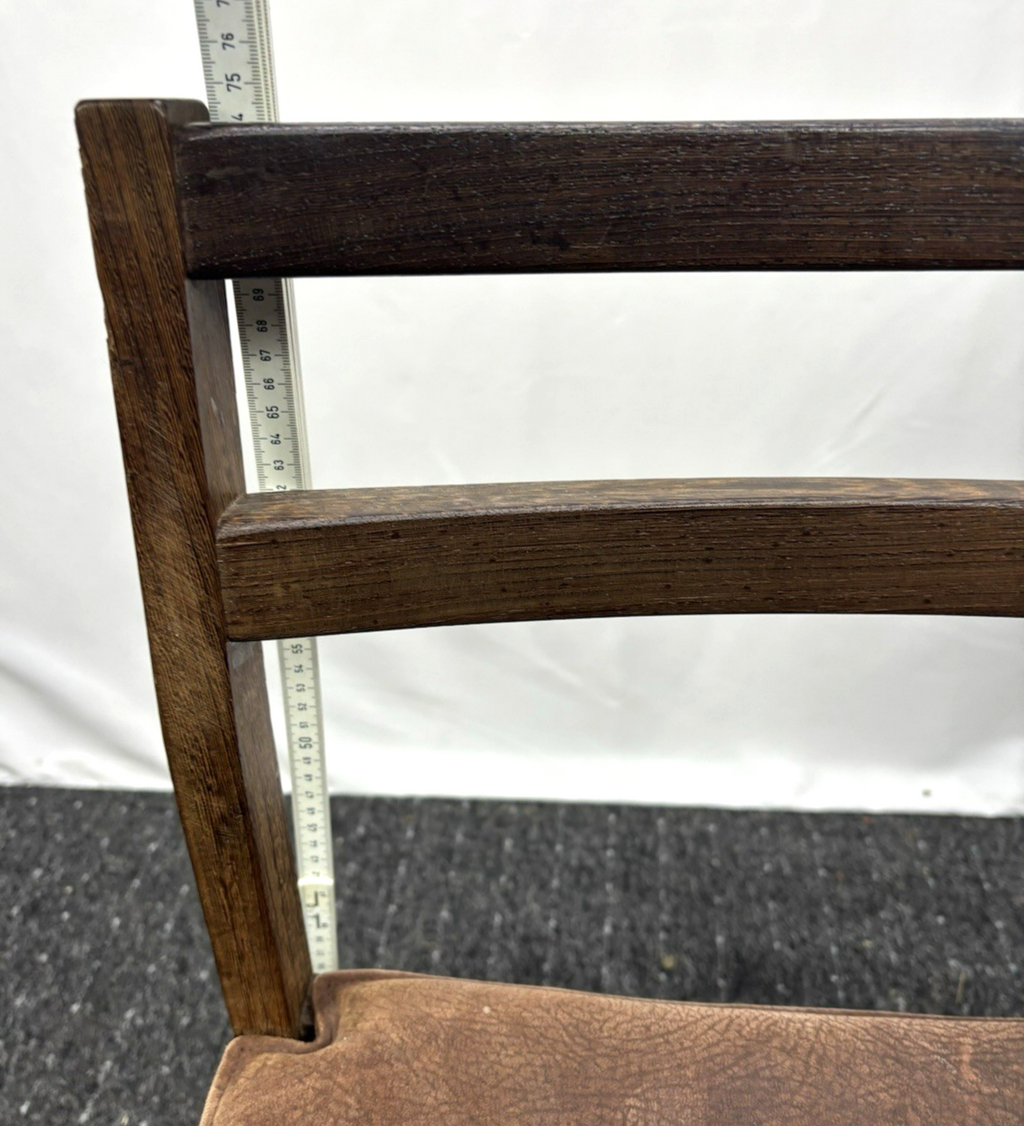 1 von 5 Skandinavischer Esszimmer Stuhl Midcentury Leder Holz Bauhaus Vintage 