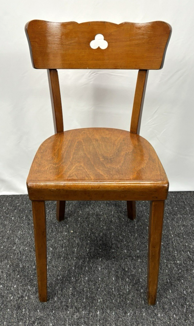 1 von 4 Kaffeehausstuhl Frankfurter Stuhl Bistro Holz Art Deco Antik Schellack