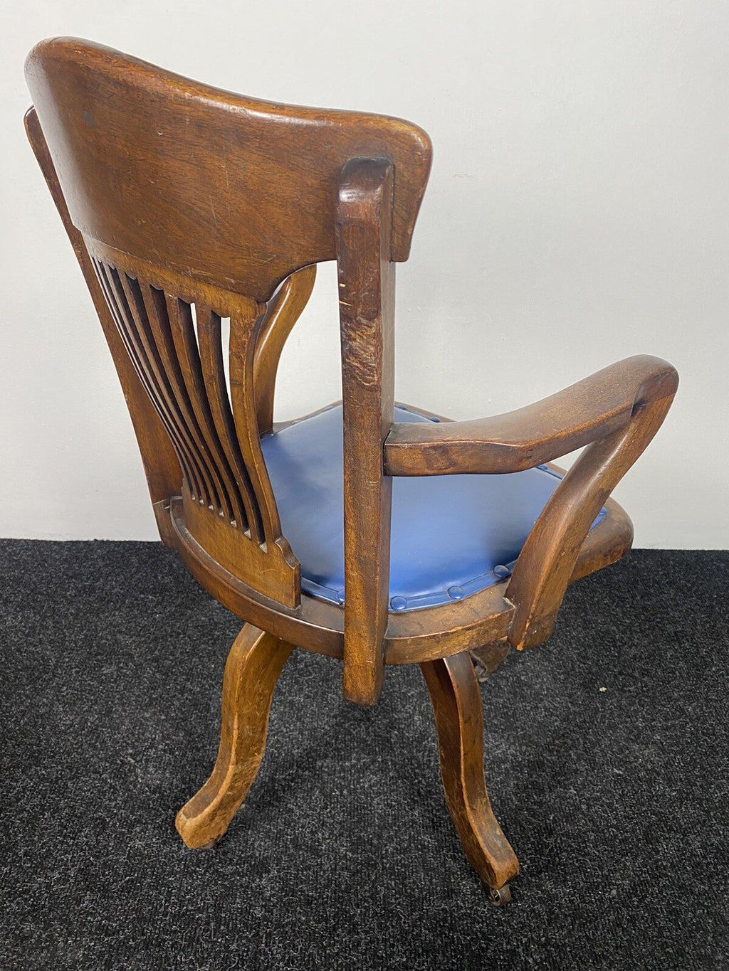 Amerikanischer Drehstuhl Officechair Büro Antik Art Deco