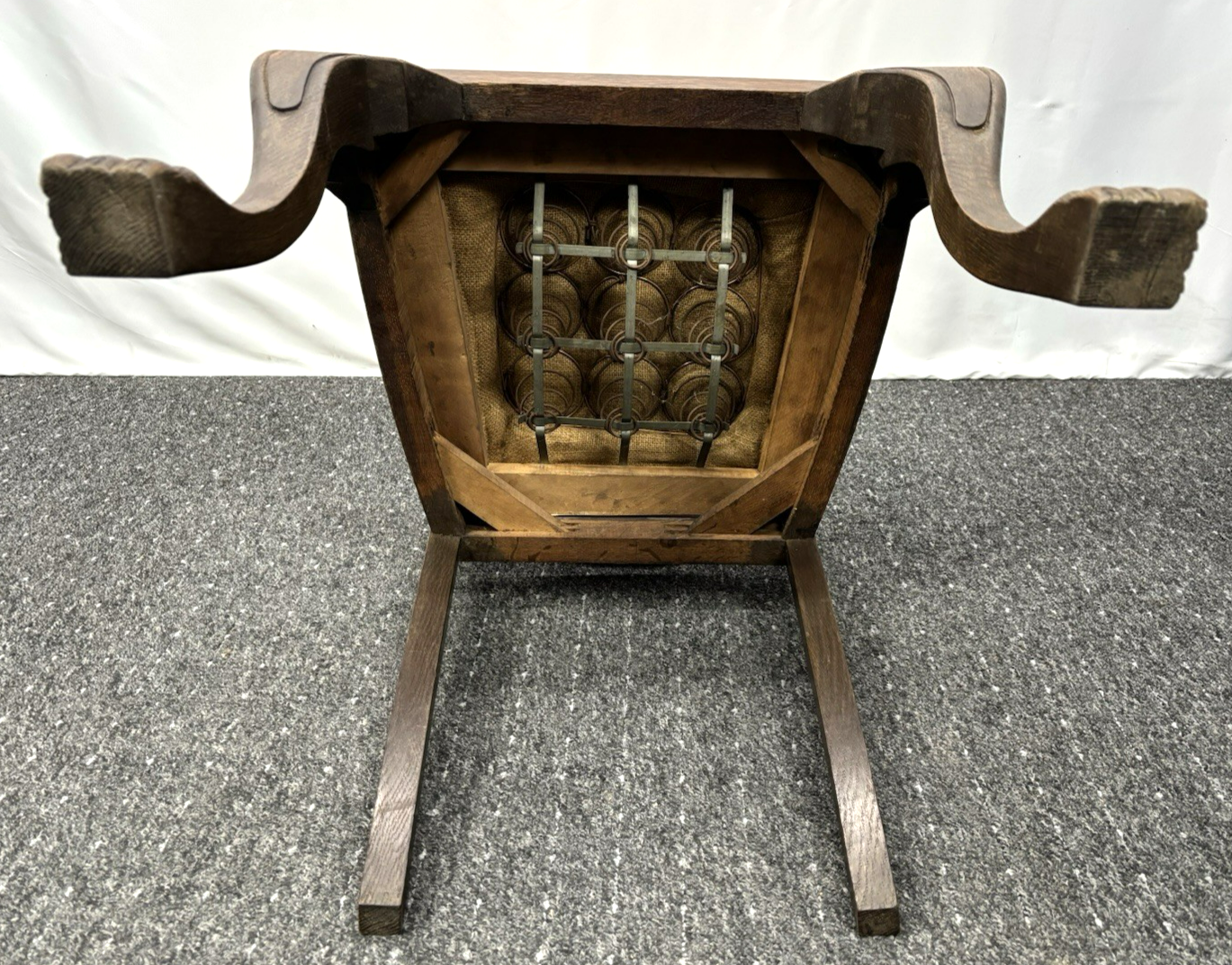 Landhaus Stuhl Massivholz Antik Art Deco Holzschnitzarbeiten Büro Schreibtisch