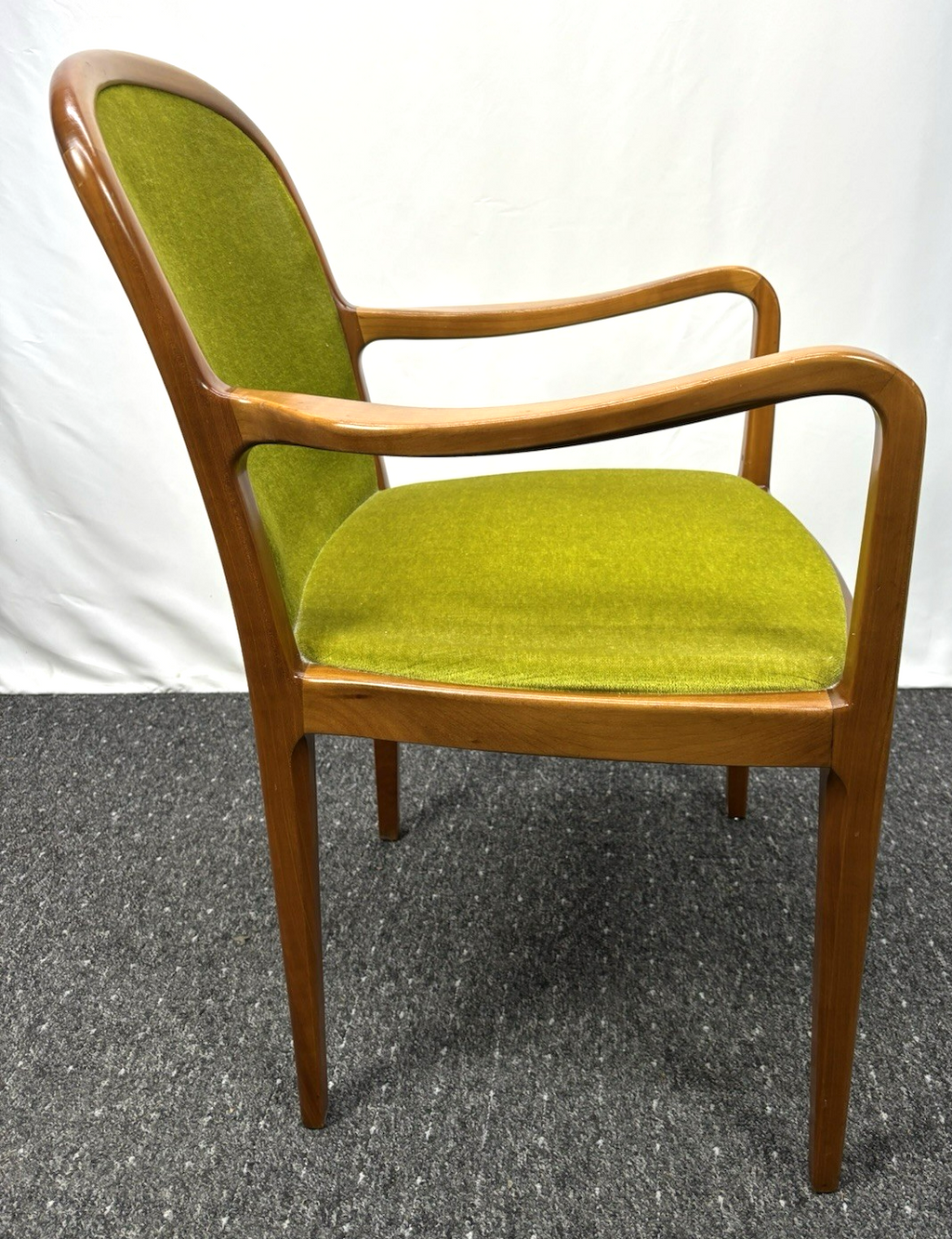 4er Set Armlehnstuhl von Lübke Vintage Esszimmer Buchenholz Art Deco