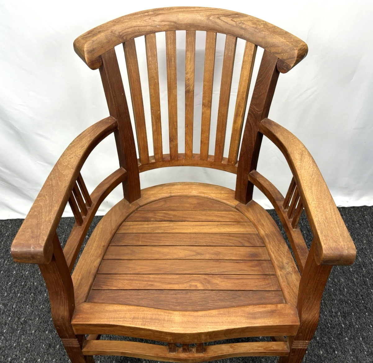 1 von 6 Massivholz Armlehnstuhl im Kolonialstil Art Deco Antik Büro Schreibtisch