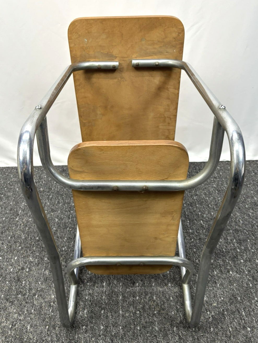 Beistelltisch Stahlrohrmöbel Holz Bauhaus Vintage Art Deco 