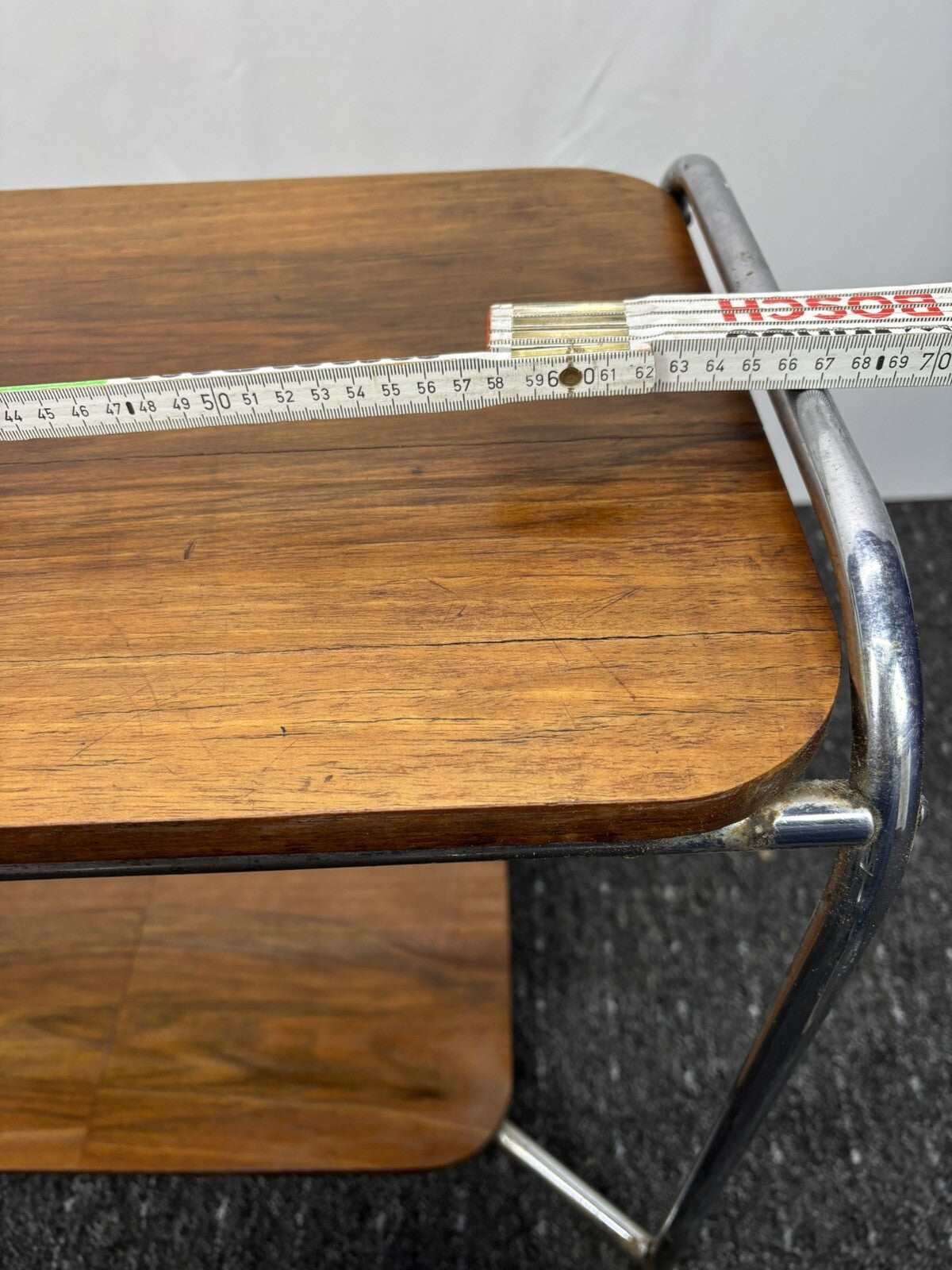 Beistelltisch Serviertisch Bartisch Stahlrohrmöbel Holz Art Deco Bauhaus
