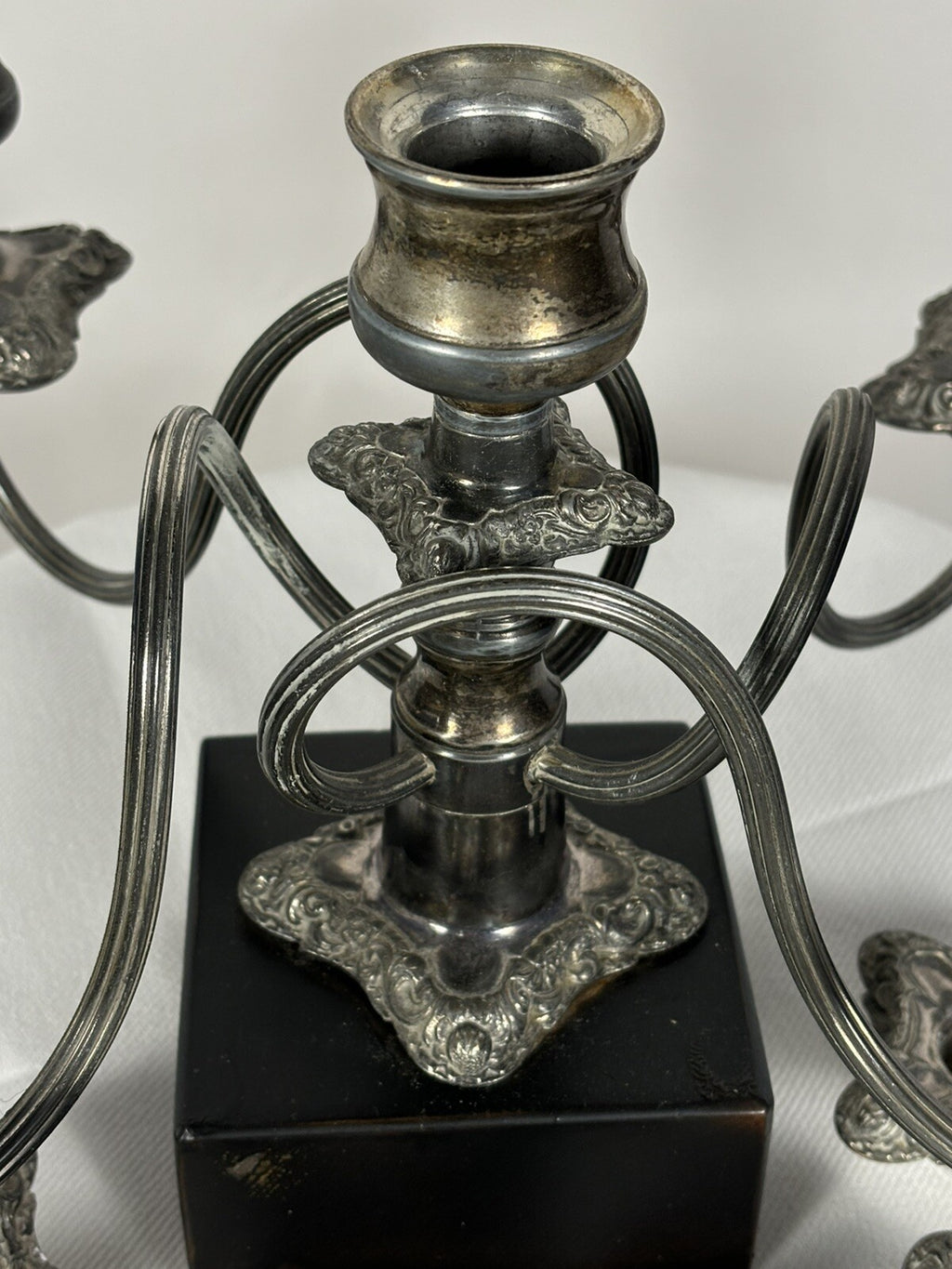 Kerzenständer mit Einsätzen Silber Fünfflammig Art Deko Antik schwer