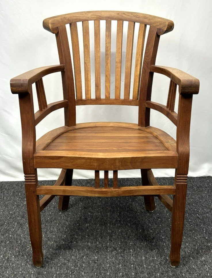 Teakholz Armlehnstuhl Art Deco Antik Büro Schreibtisch