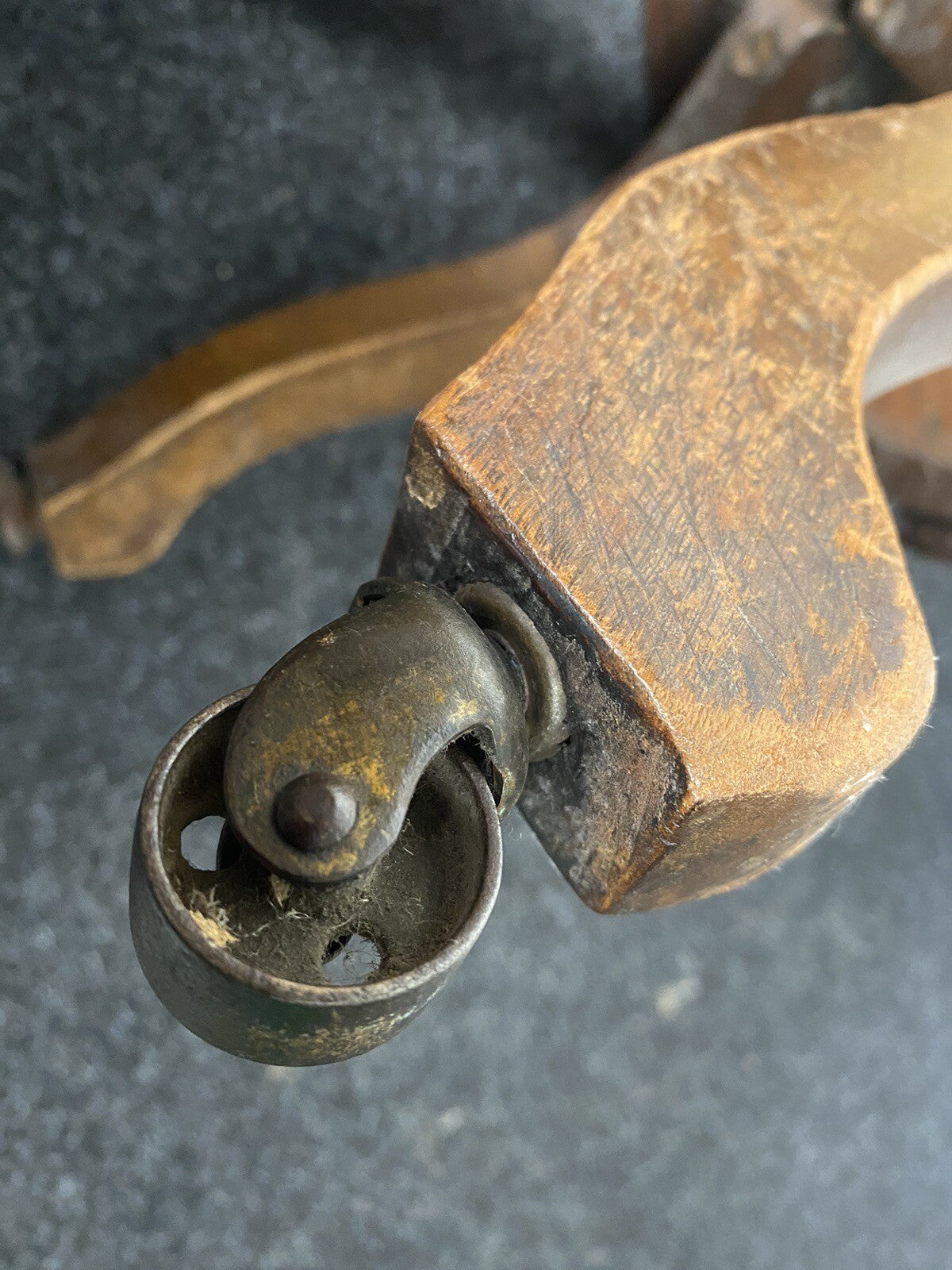 Amerikanischer Drehstuhl Officechair Büro Antik Art Deco