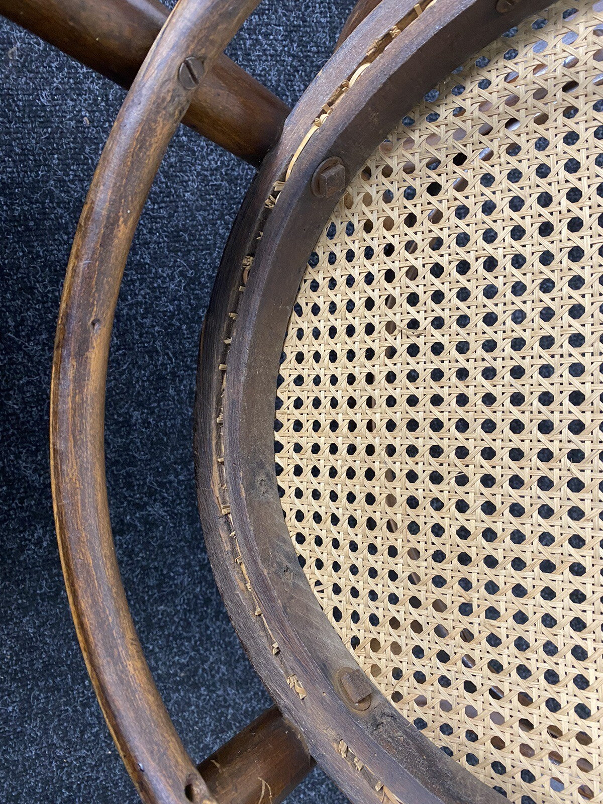 Armlehnstuhl Fischel im Thonet Stil Wiener Geflecht ArtDeco