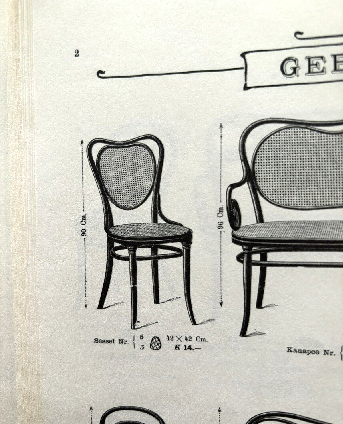 1 / 2 Kaffeehausstuhl ZPM Radomsko (Thonet Sessel Nr. 5) Bugholz Wiener Geflecht