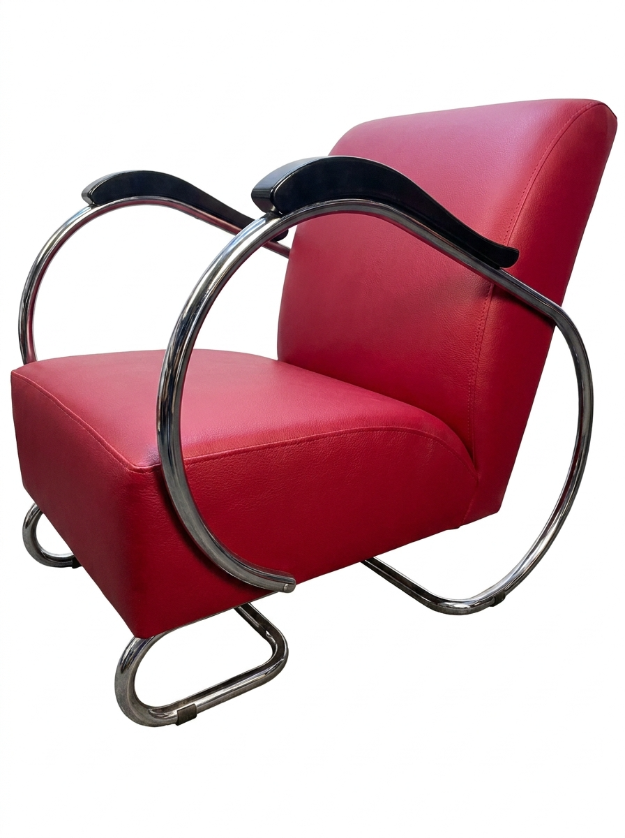 ORIGINAL Bauhaus Freischwinger Sessel Stahlrohr  Vintage Art Deco DYKMEYER