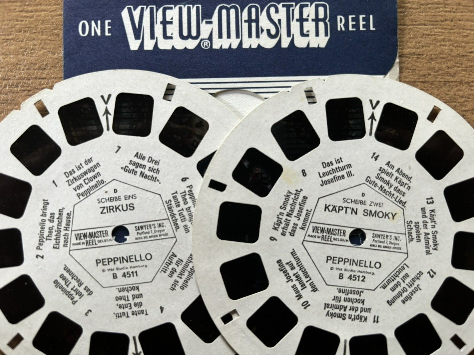 2 Disk, view-master, Pippinello, viewmaster, Nr. B4511/ 12, guter Zustand
