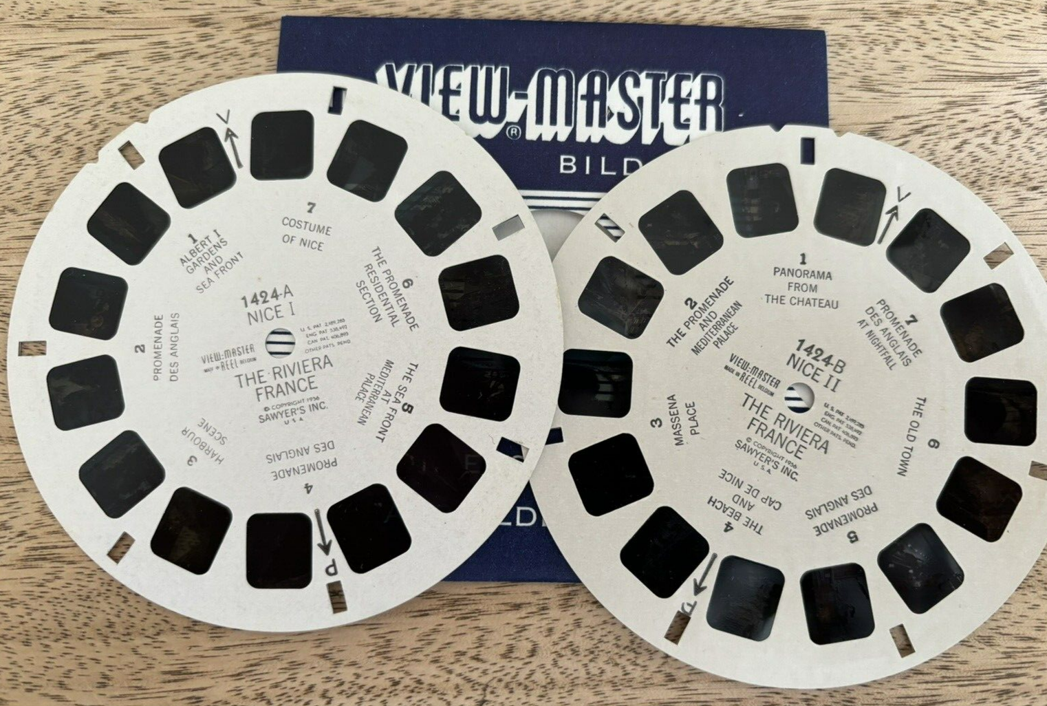 2 Disc, view-master, The Riveria France, viewmaster, guter Zustand