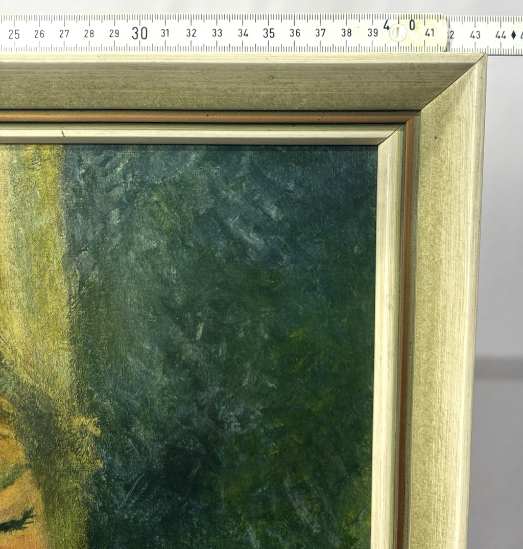 Bild "Lesendes Mädchen" verm. Druck gerahmt ca. 43 x52 cm