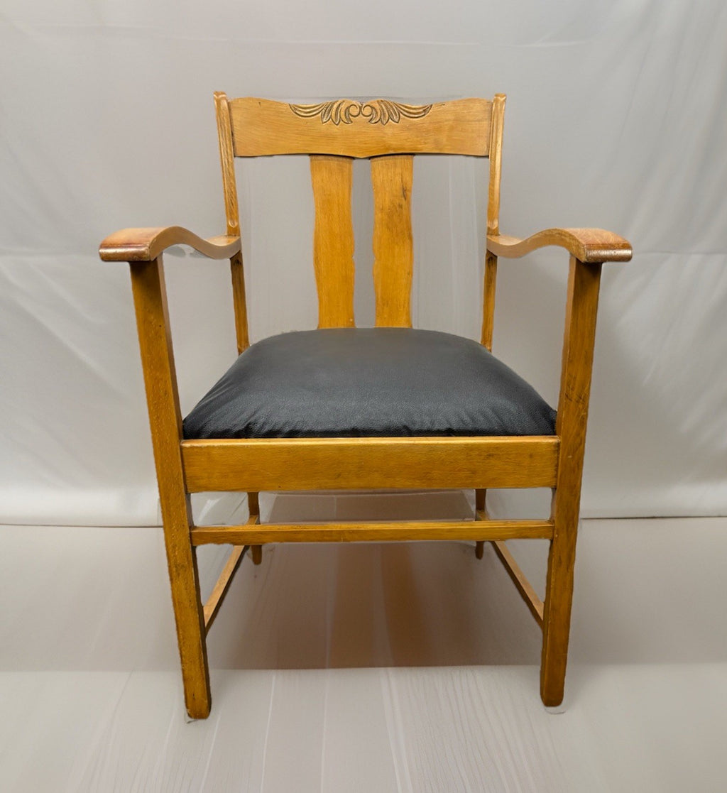 Armlehnstuhl Art Deco Büro Schreibtisch Vintage Buche Federkern