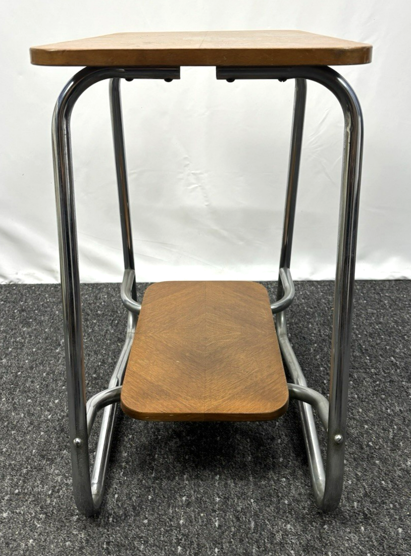 Beistelltisch Stahlrohrmöbel Holz Bauhaus Vintage Art Deco 