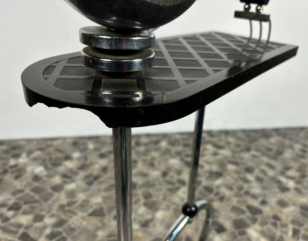 Rauchertisch Beistelltisch Stand Aschenbecher Stahlrohr Bauhaus Bakelit Chrom