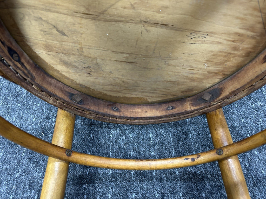 1 von 2 Armlehnstuhl  MUNDUS / Thonet Holz  Art Deco Bauhaus Büro Stuhl Leder