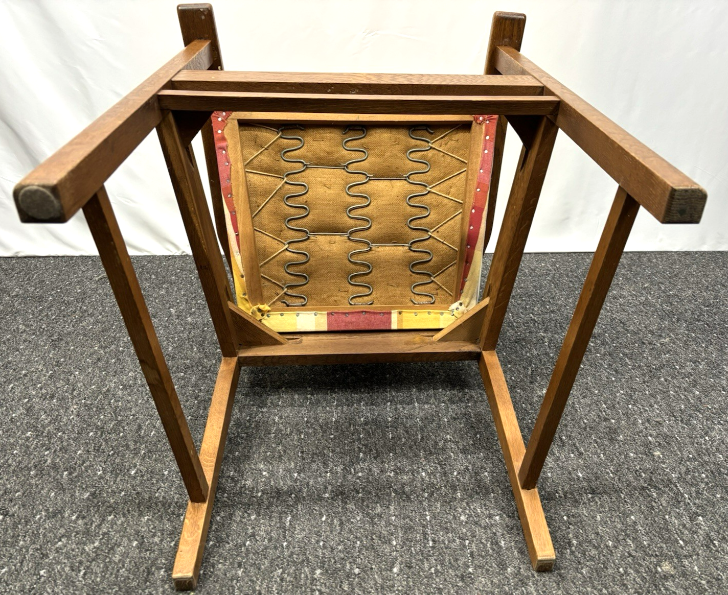 Armlehnstuhl Art Deco Vintage Büro Holzschnitzarbeiten