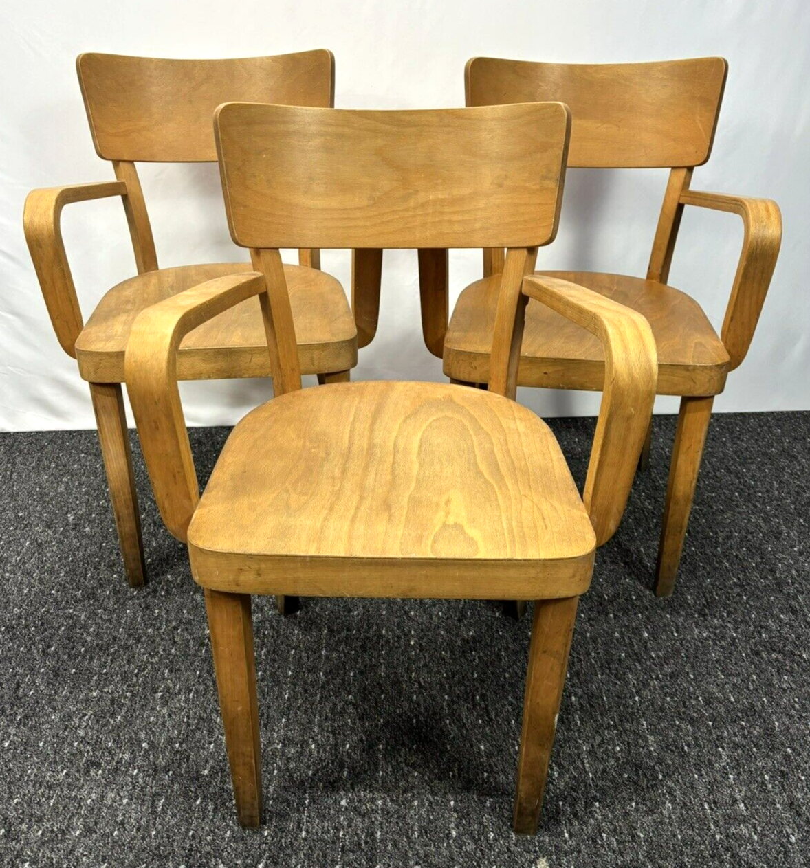 Armlehnstuhl Massivholz Kiefer Büro Küche Esszimmer Art Deco Vintage