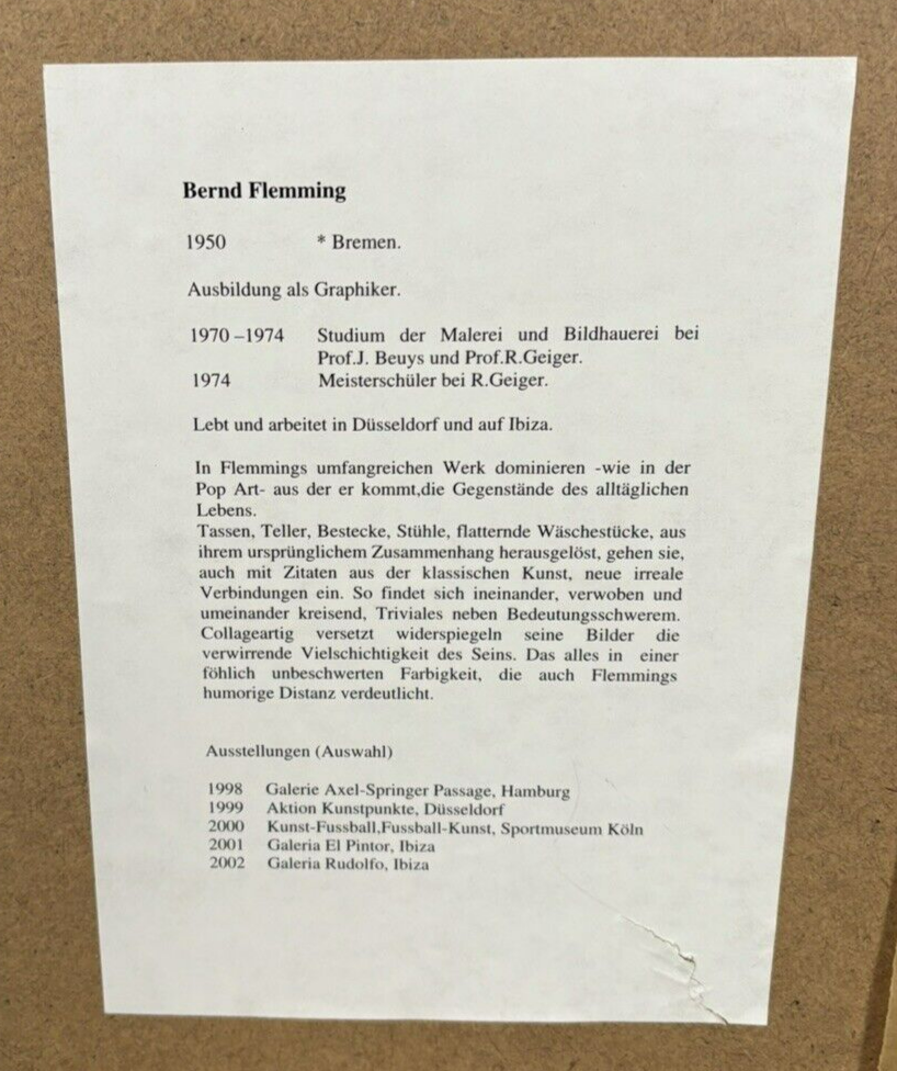 Bild c up 127 von 325 Kunstdruck von Bernd Flemming *1950 Gerahmt ca 55x54 cm