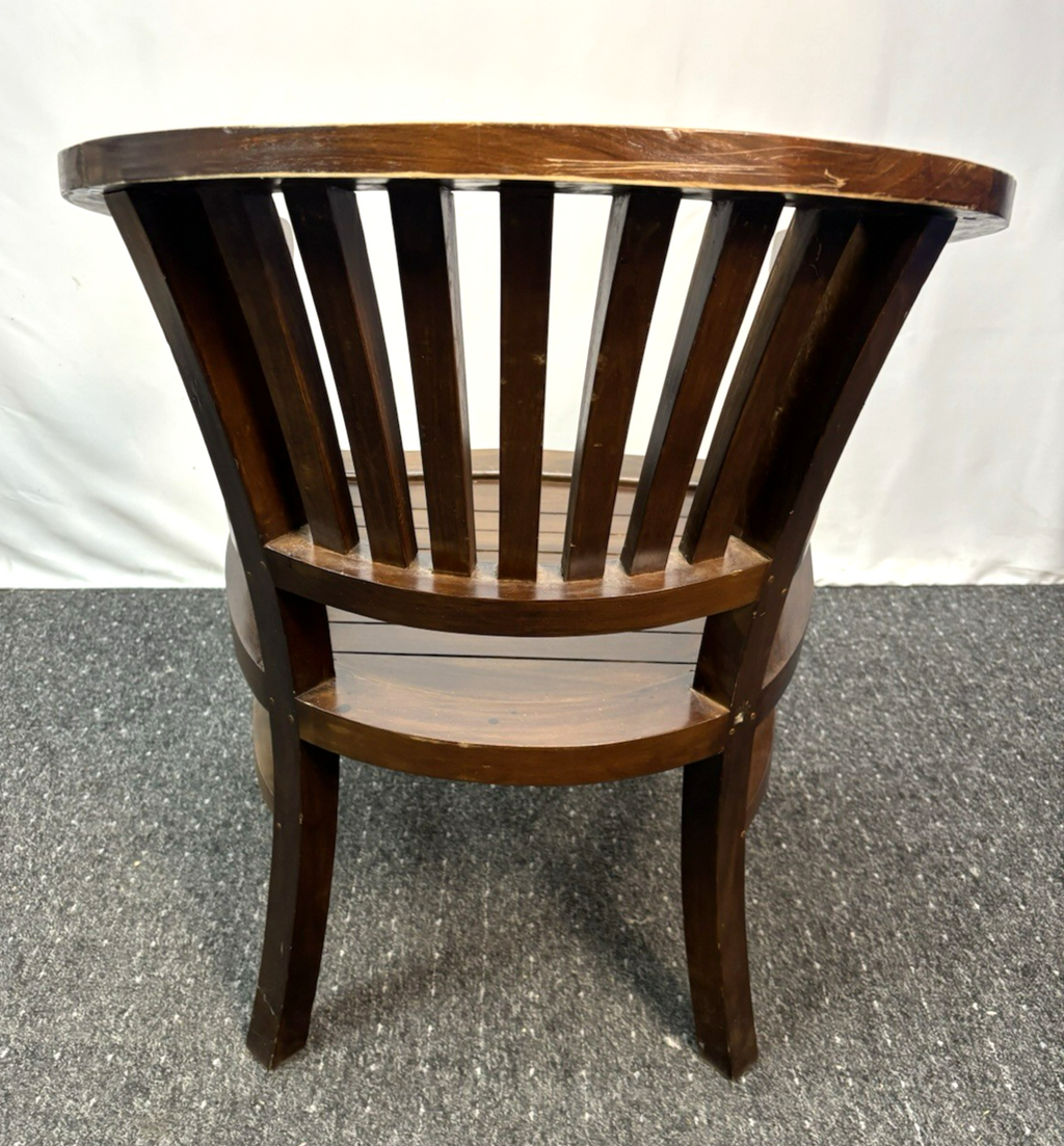 Teakholz Stuhl Kolonialstil Massivholz Armlehne Vintage Esszimmer Sessel 1