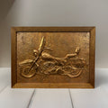 Kupferbild Harley Davidson Kupferstich Vintage mit Rahmen 45 x 34 cm