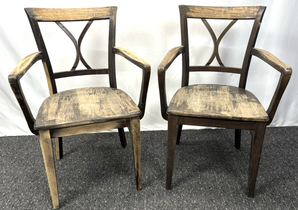 Holz Armlehnstuhl Vintage Stuhl Gastronomie Café Stil an Bastler