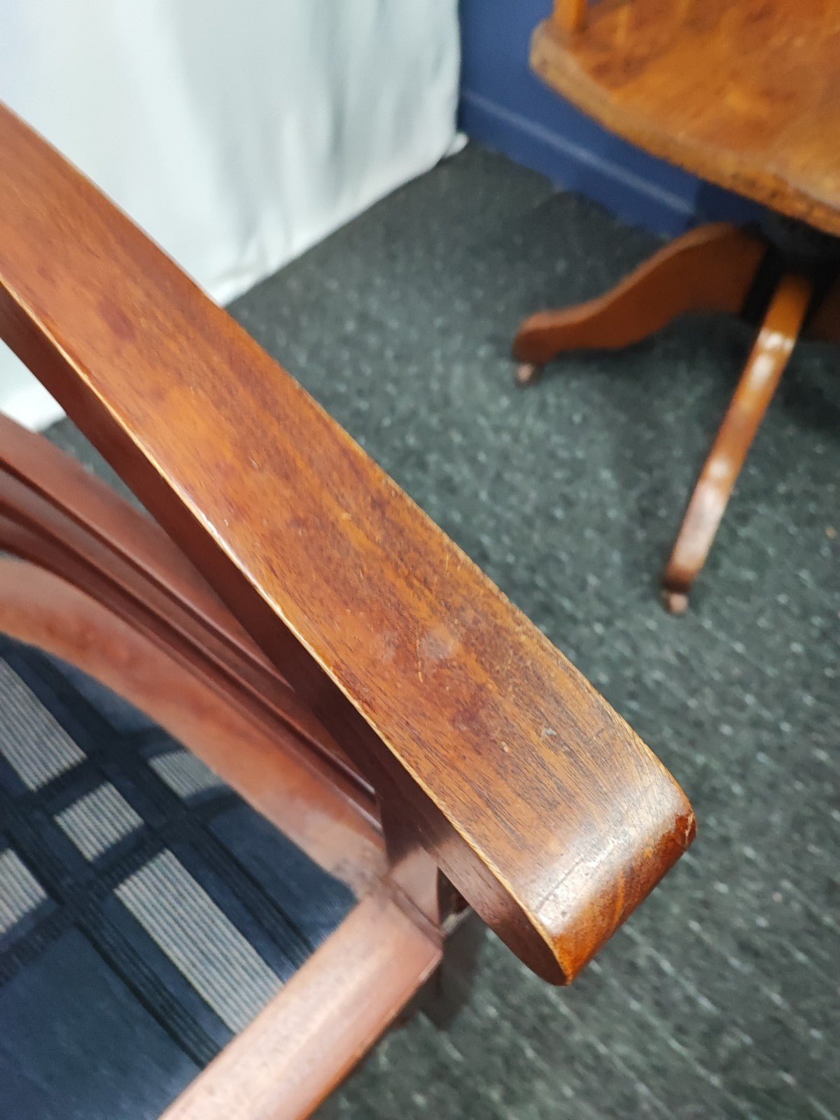 Kolonialstil Armlehnstuhl Massivholz Rattan Sessel Korbstuhl Polstersitz Vintage - Wesel Antik Kunst Vintage