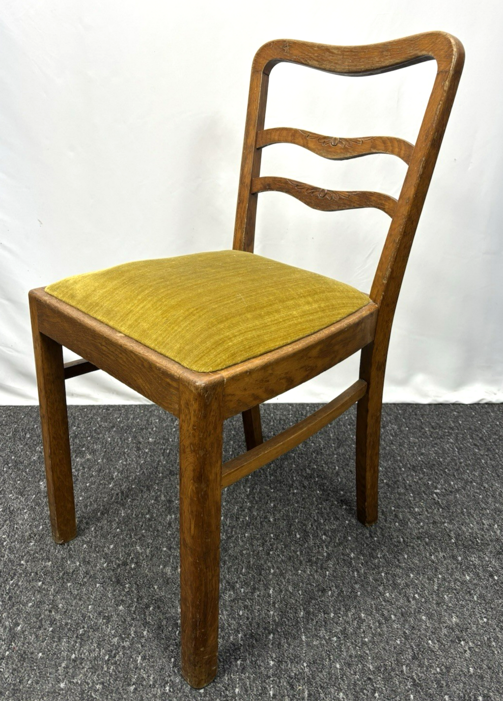 2er Set Esszimmerstuhl gepolstert Holz Vintage