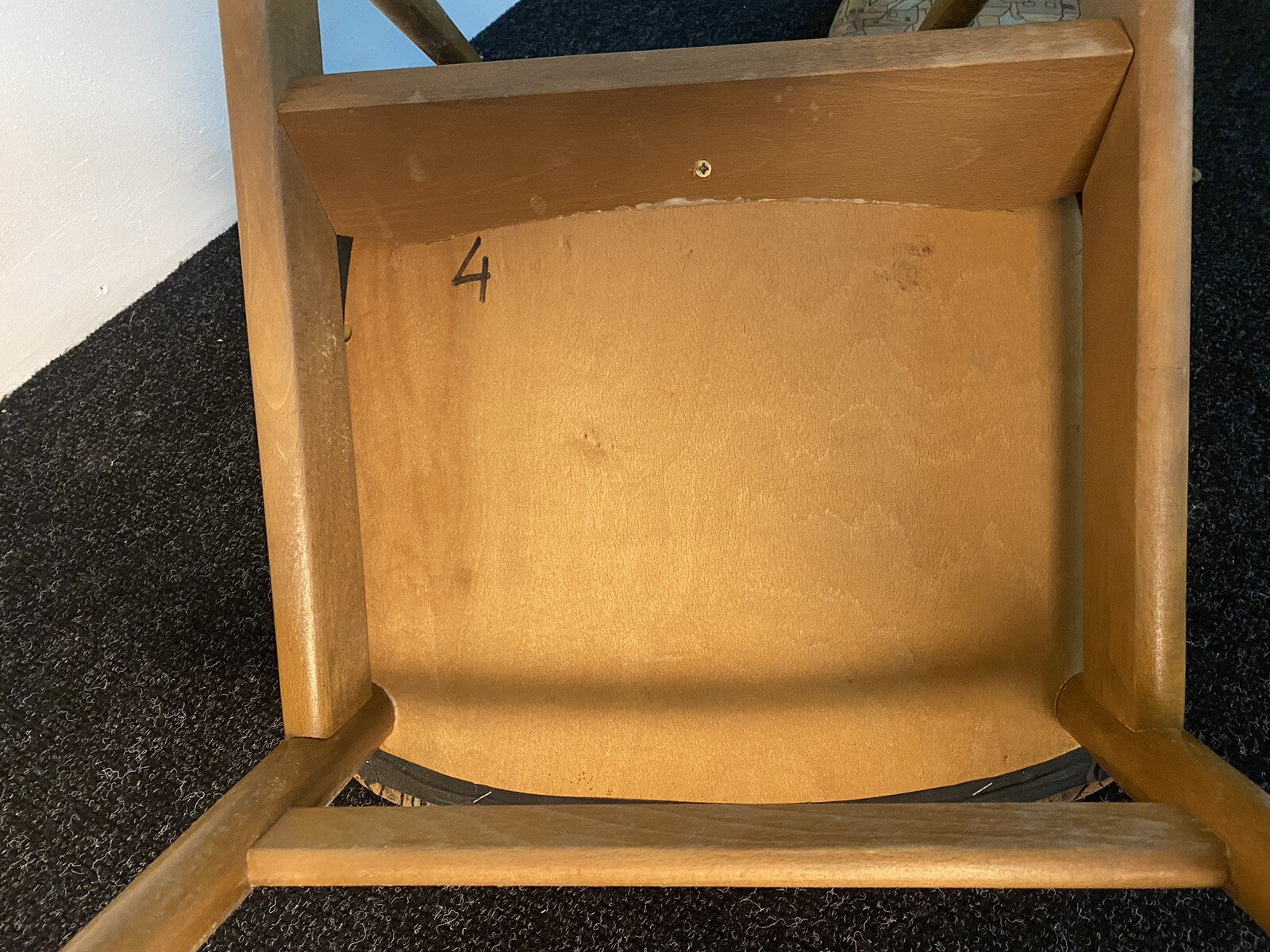 1 von 4  Midcentury Casalla Stuhl, Esszimmer, Küche, Vintage, Art Deco