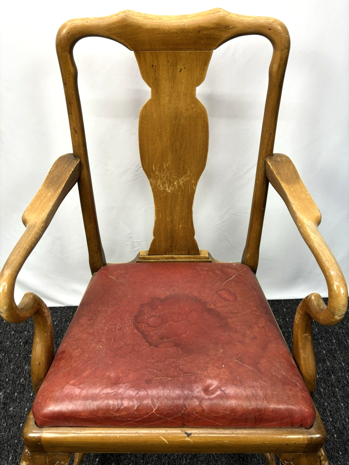 1 von 3 Armlehnstuhl Barock/ Rokoko Büro Schreibtisch Art Deco Leder