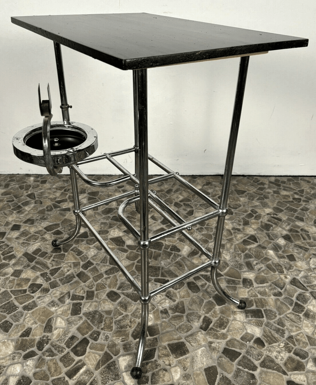 Art Deco Rauchertisch Stahlrohr Chrom Bauhaus Beistelltisch Aschenbecher Vintag - Wesel Antik Kunst Vintage