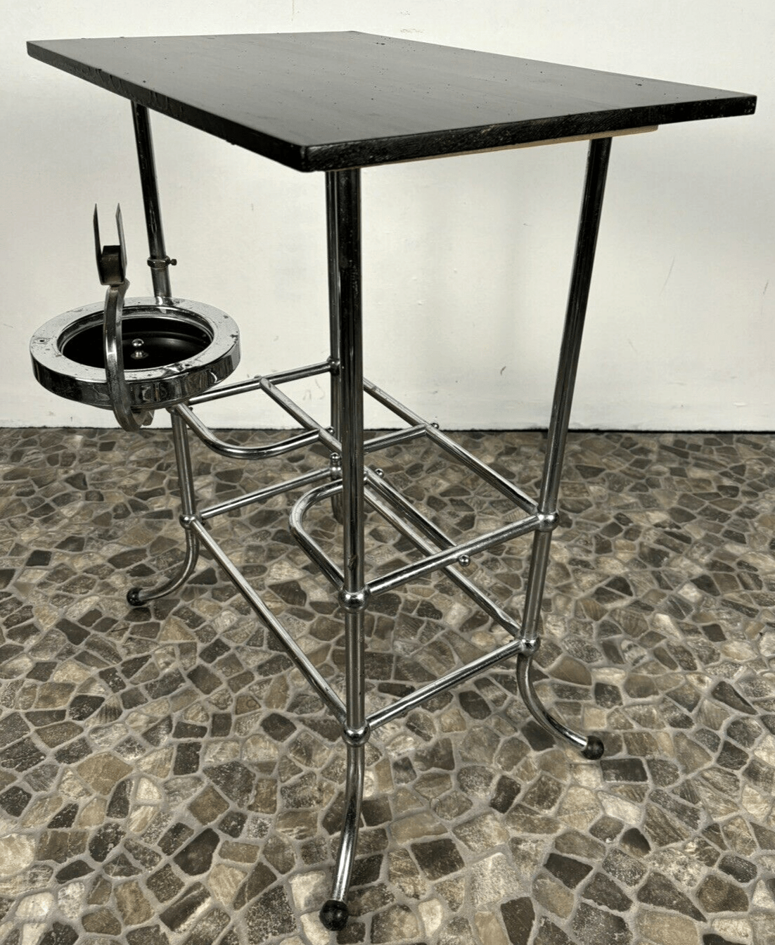 Art Deco Rauchertisch Stahlrohr Chrom Bauhaus Beistelltisch Aschenbecher Vintag - Wesel Antik Kunst Vintage