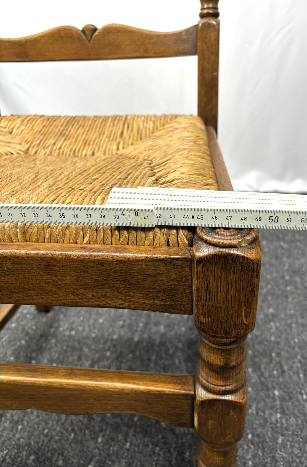 Castle Furniture Stuhl – Massivholz, Geflochtene Sitzfläche, Landhausstil – Top