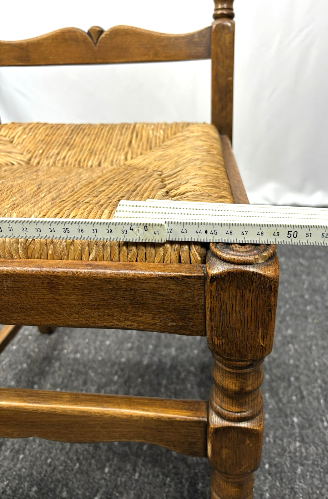 Castle Furniture Stuhl – Massivholz, Geflochtene Sitzfläche, Landhausstil – Top