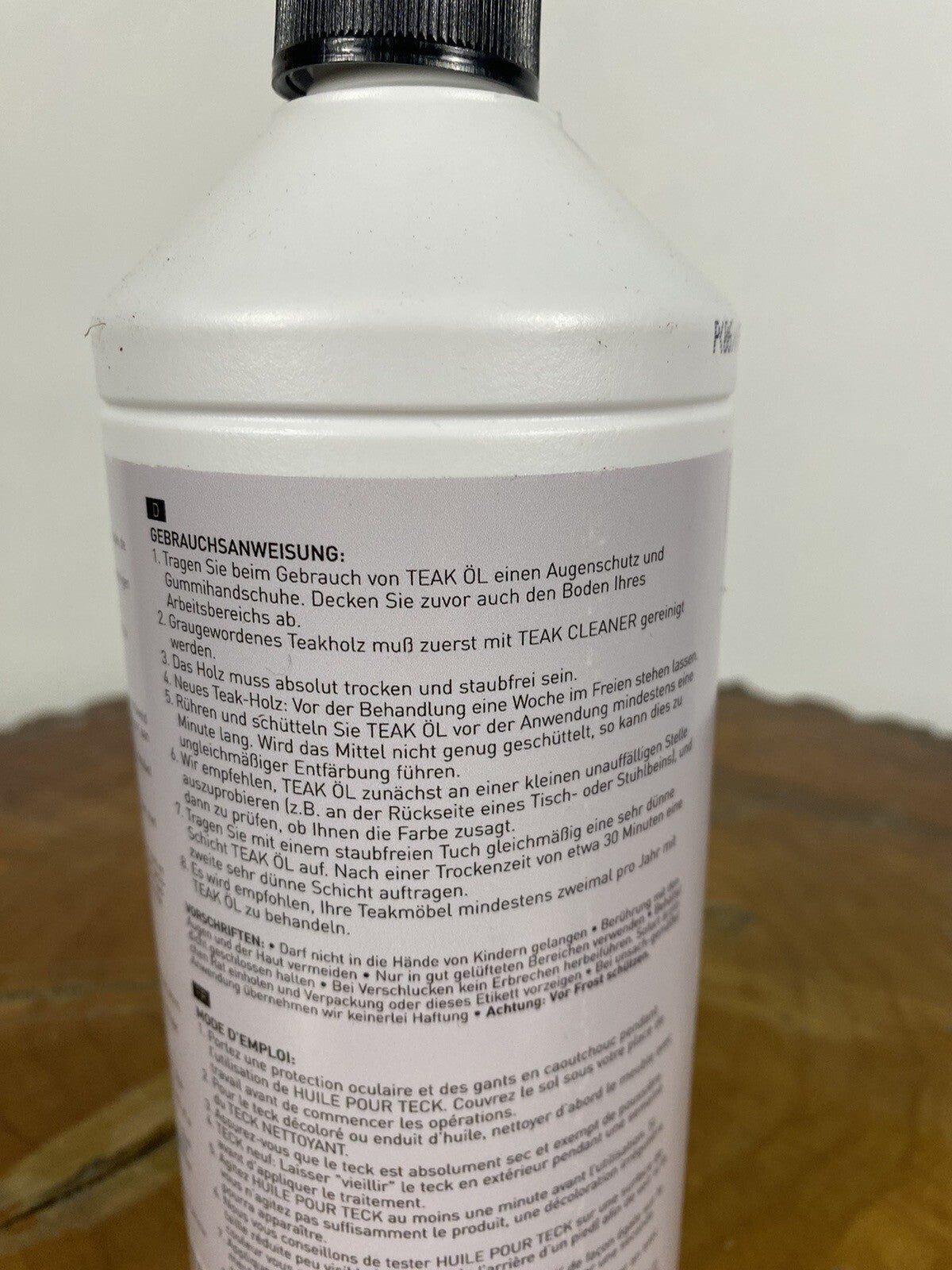 Teak Öl Hellbraun 1000ml Flasche Holz Möbel