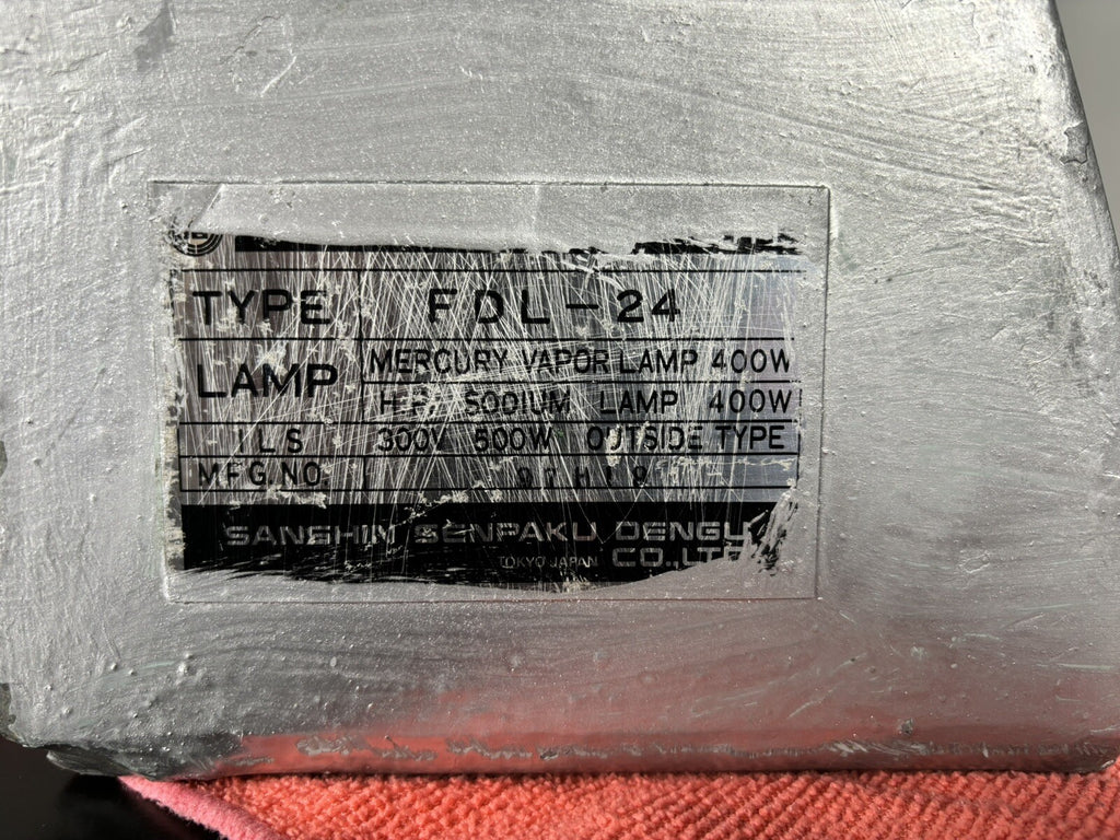 Suchscheinwerfer Alu/Edelstahl Schifffahrt Vintage Bauhaus Sanshin Senaku Dengli