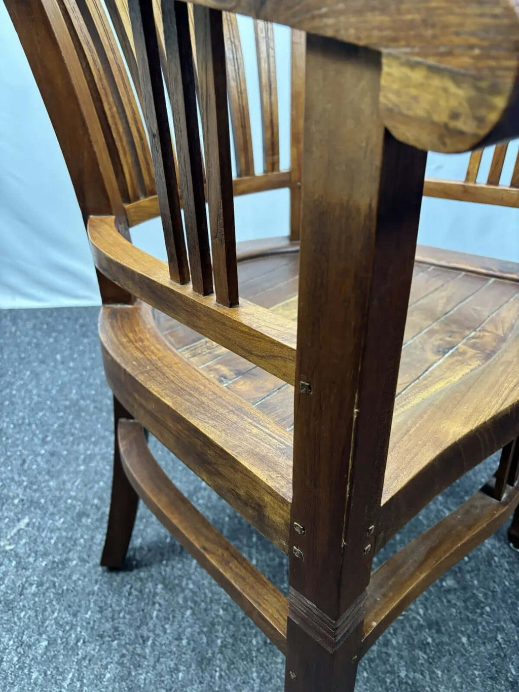 1 von 4 Armlehnstuhl Kolonialstil Massivholz Art Deco Bauhaus Gropius