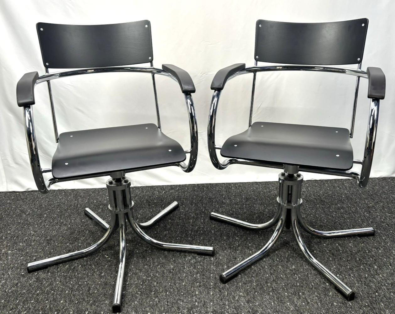 1 von 5 Orig Paul Schuitema Bürostuhl  nummeriert Stahlrohrmöbel Bauhaus Vintage