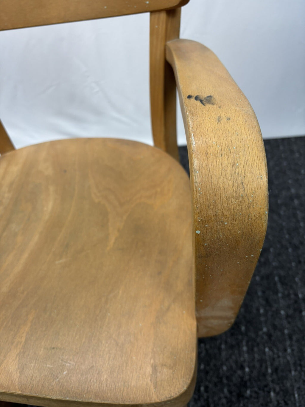 Armlehnstuhl Massivholz Kiefer Büro Küche Esszimmer Art Deco Vintage