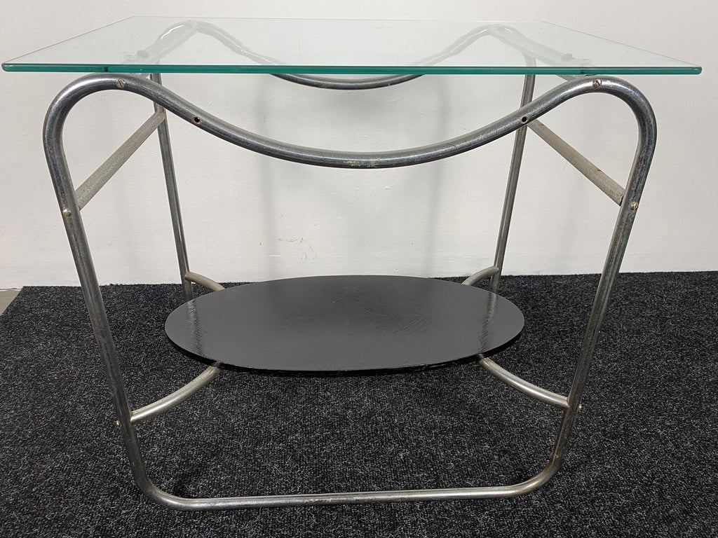 Bartisch Beistelltisch Stahlrohrmöbel Bauhaus Holz Glas
