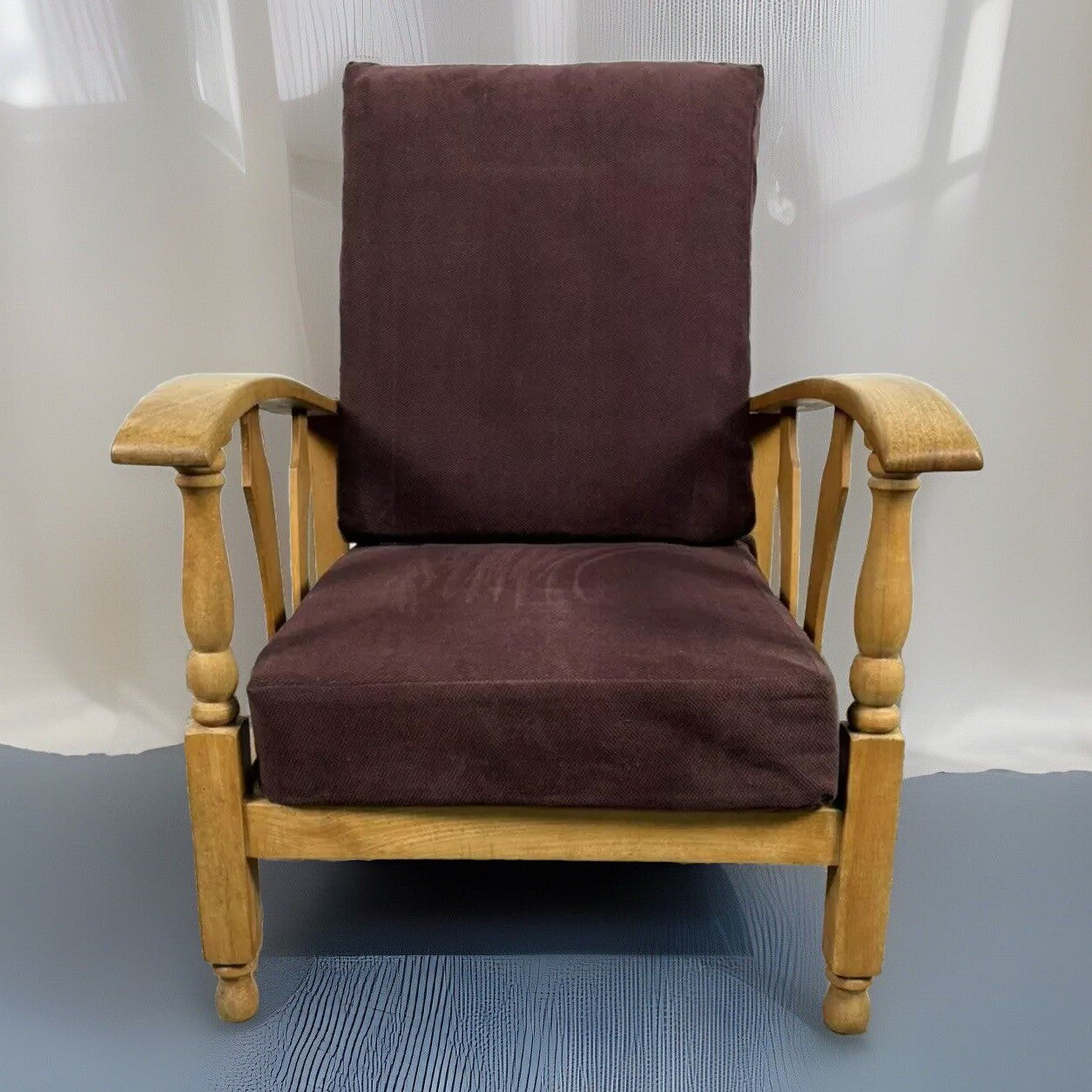 Sessel Lounge Rauchersessel Sitzmaschine  Wohnzimmer Vintage Dicker Polsterstoff