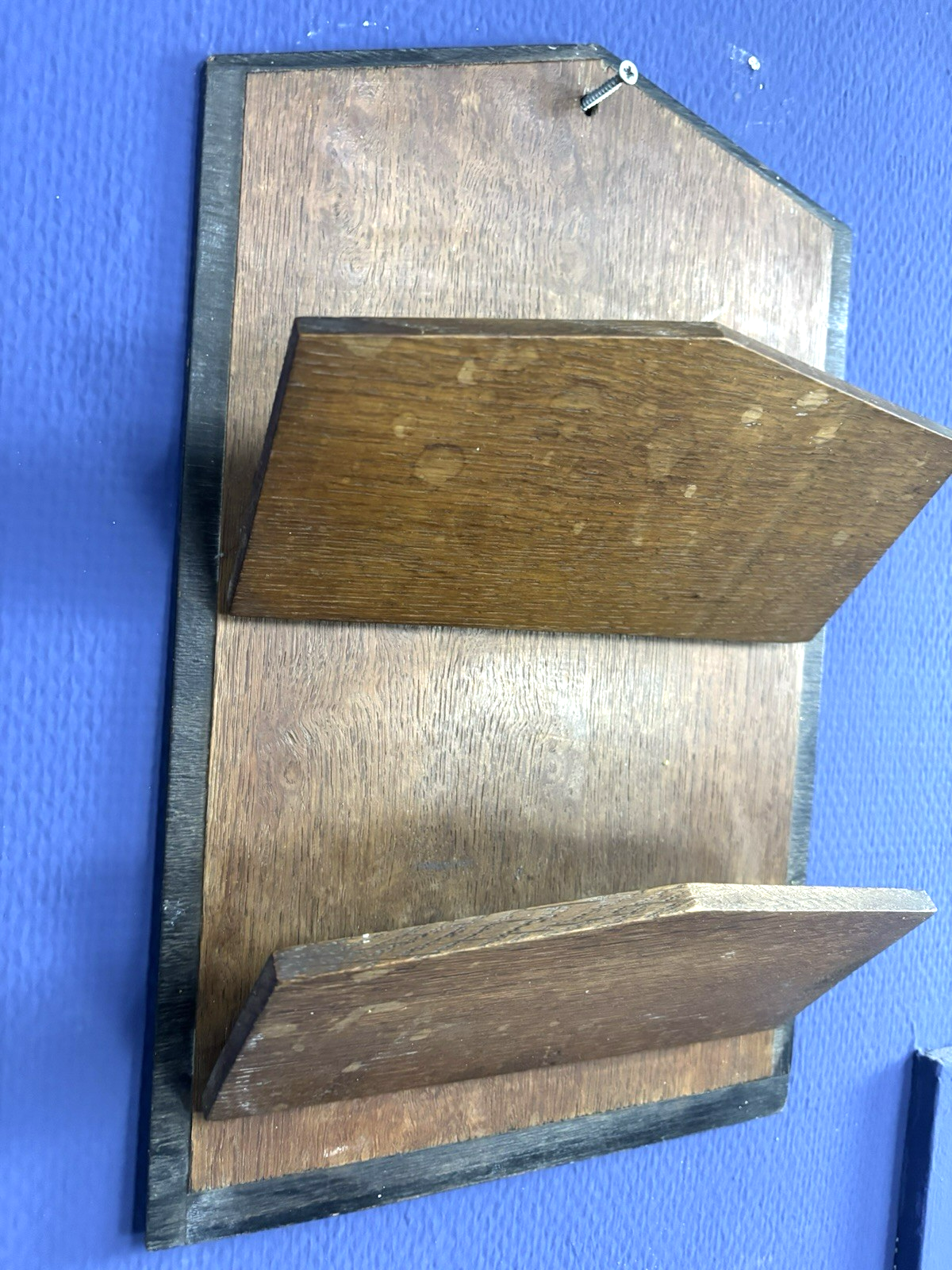 Wand Zeitungsständer-/ Träger Holz Antik, Art Deco