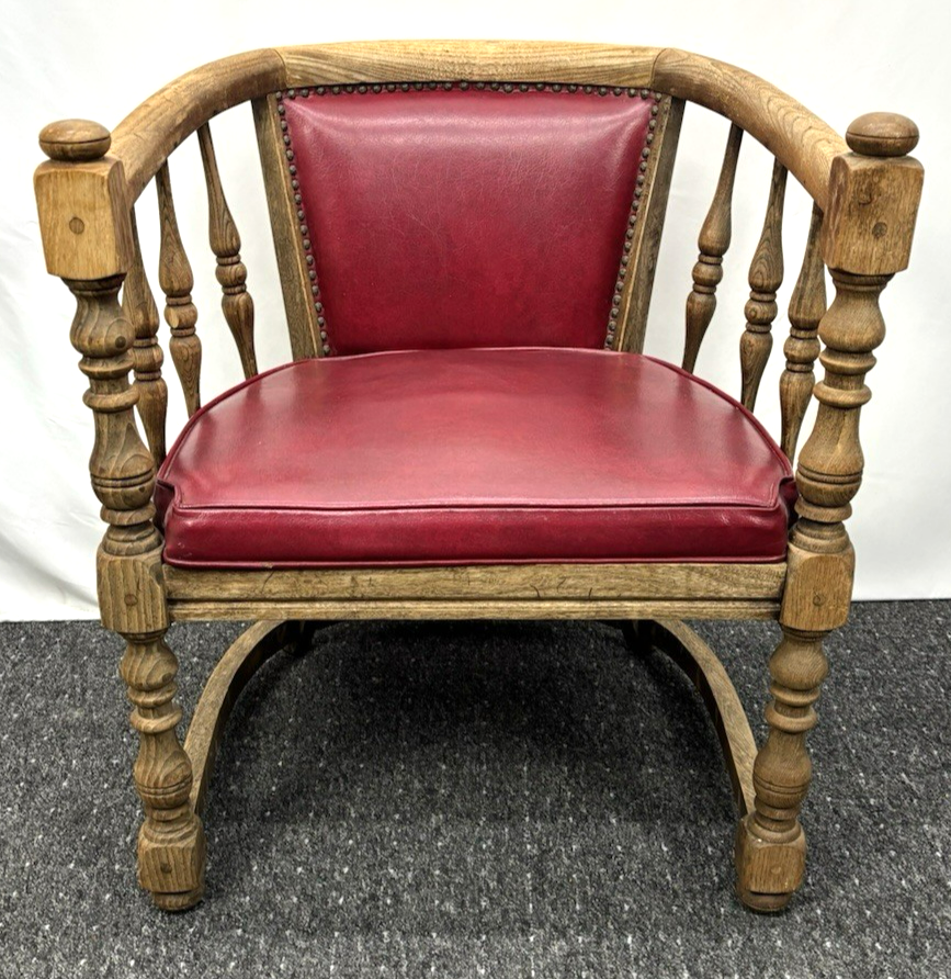 1 von 2 Gründerzeit Armlehnstuhl Art Deco Büro Massivholz Antik