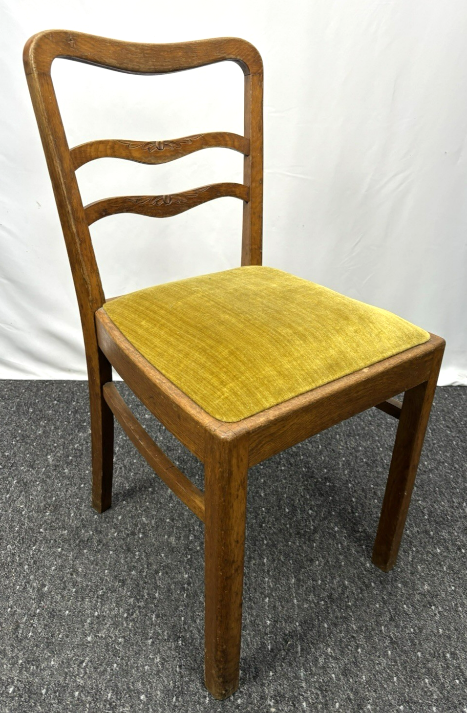 2er Set Esszimmerstuhl gepolstert Holz Vintage