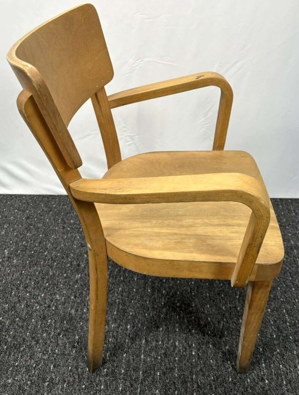 Armlehnstuhl Massivholz Kiefer Büro Küche Esszimmer Art Deco Vintage