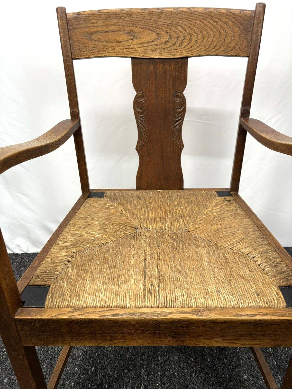 Armlehnstuhl Amsterdamer Schule Korbgeflecht Büro Art Deco Bauhaus Vintage