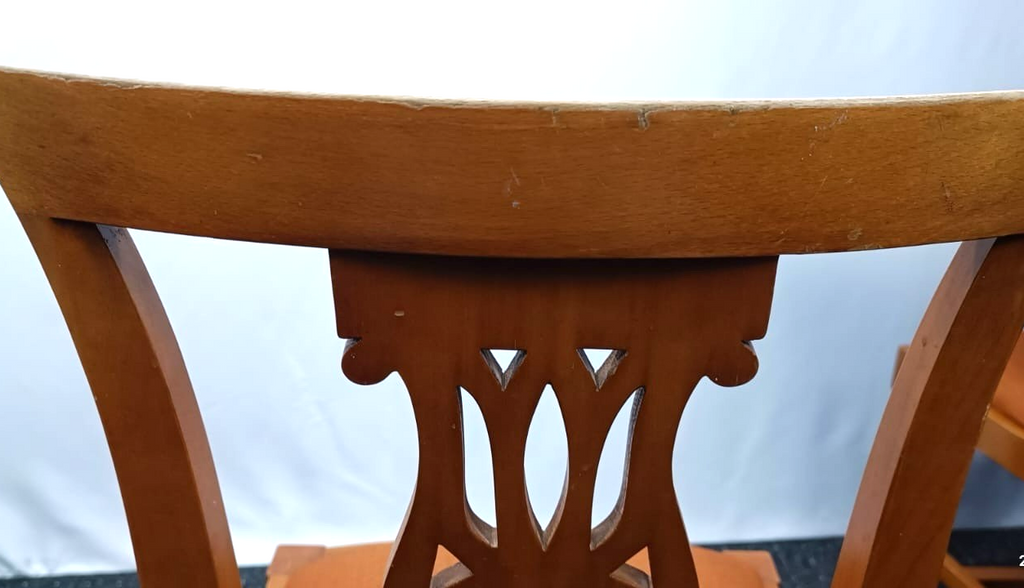 1 von 4 Stuhl Biedermeier Stil Klassisch Harfe Esszimmer Art Deco Vintage