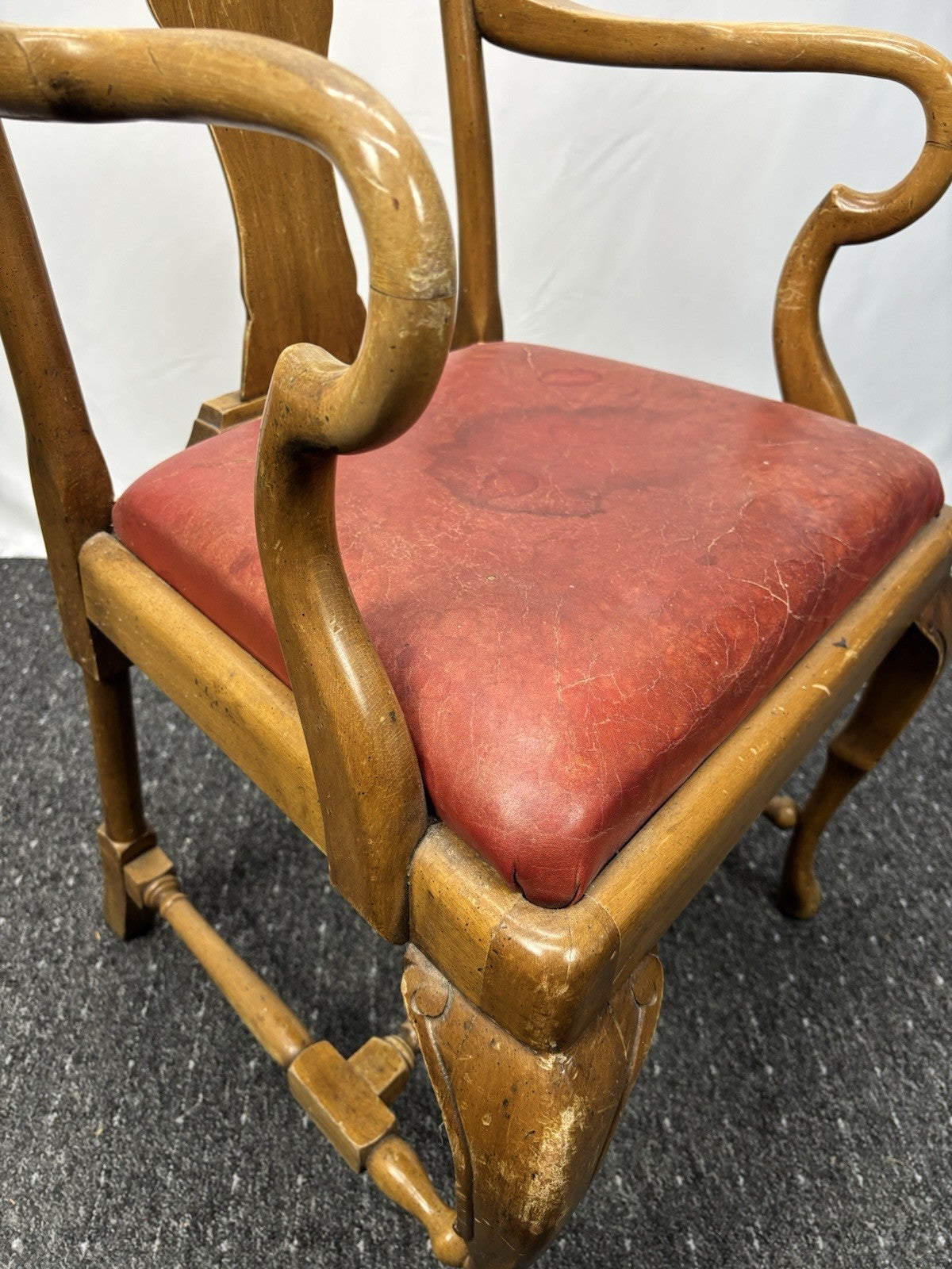 1 von 3 Armlehnstuhl Barock/ Rokoko Büro Schreibtisch Art Deco Leder