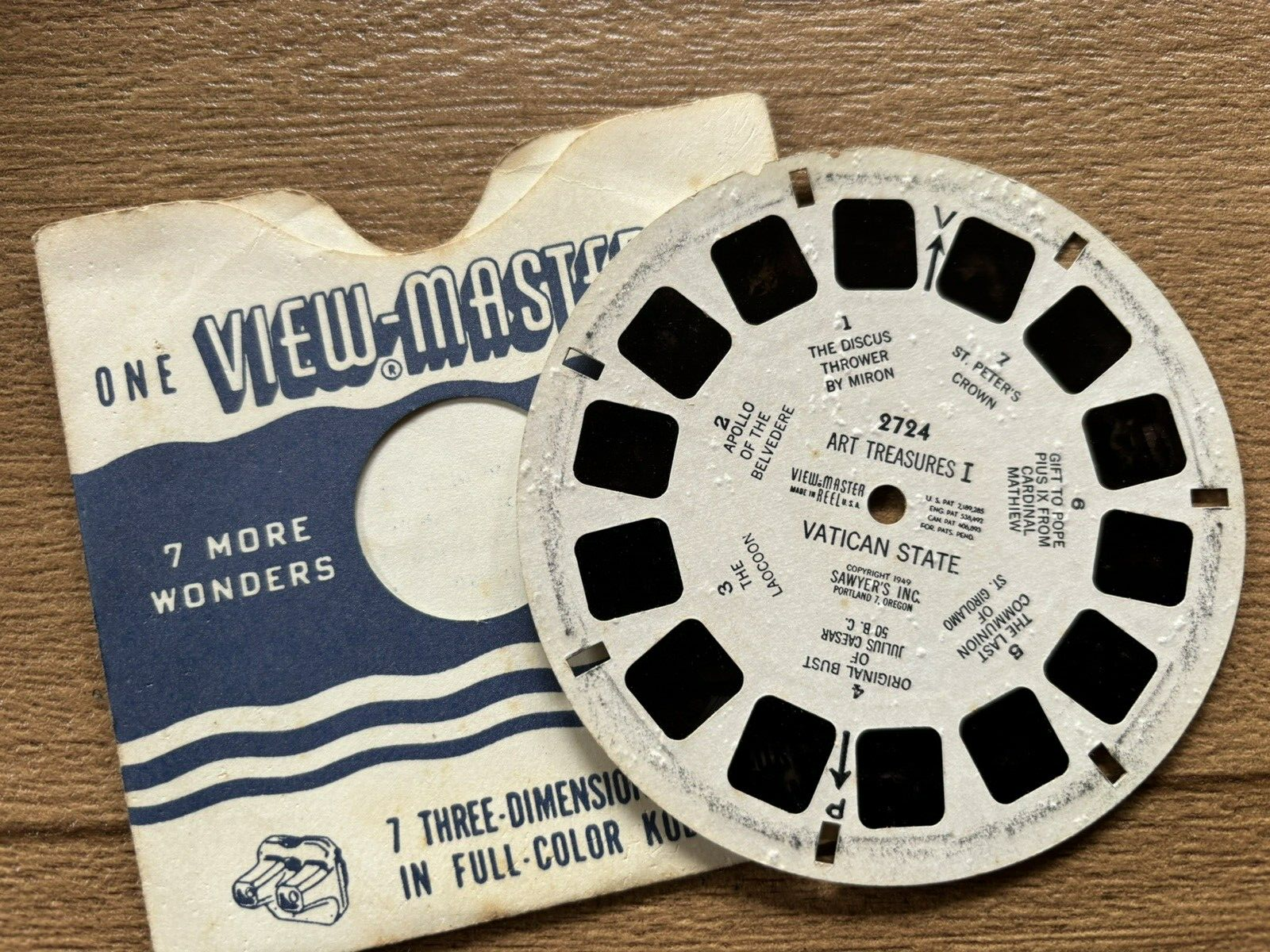 view-master, 2724 Art Treasures 1, Vatican, viewmaster, guter Zustand